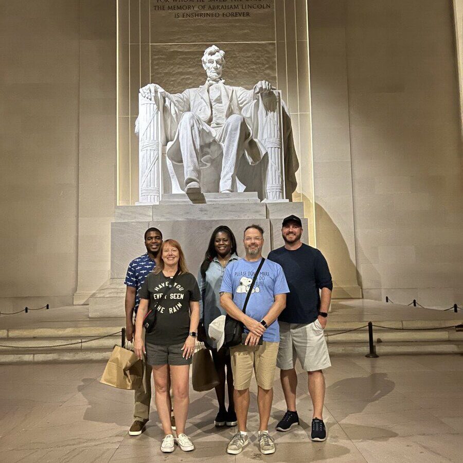 Maestro, Winstina, Adam, Marcus and I at the Lincoln Memorial